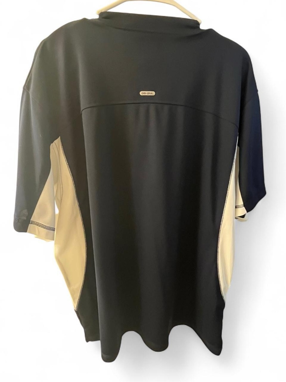 STARTER Navy and White Short-Sleeve Quarter-Zip Performance Shirt - Picture 4 of 4